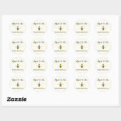 Sticker Rond Mariée future mariée Baby Shower (Feuille)