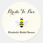 Sticker Rond Mariée future mariée Baby Shower (Devant)