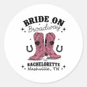 Sticker Rond Mariée Sur Broadway L'Ultimate Nashville Bachelore
