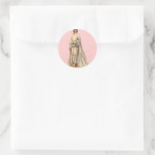 Sticker Rond Mariée vintage (Sac)