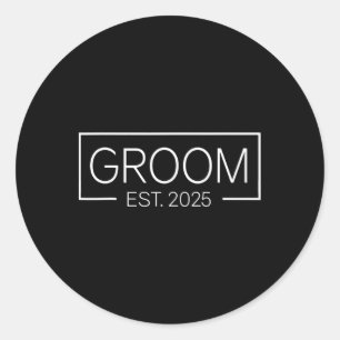 Sticker Rond Mariés Mariée Et Marié 2025 M Mme Couple
