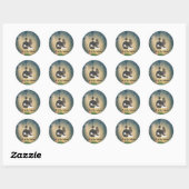 Sticker Rond Mariés Personnalisés  (Feuille)