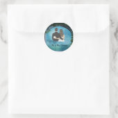 Sticker Rond Mariés Personnalisés (Sac)