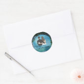 Sticker Rond Mariés Personnalisés (Enveloppe)