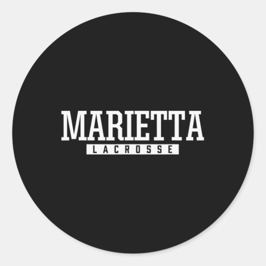 Sticker Rond Marietta Lycée Lacrosse (Devant)