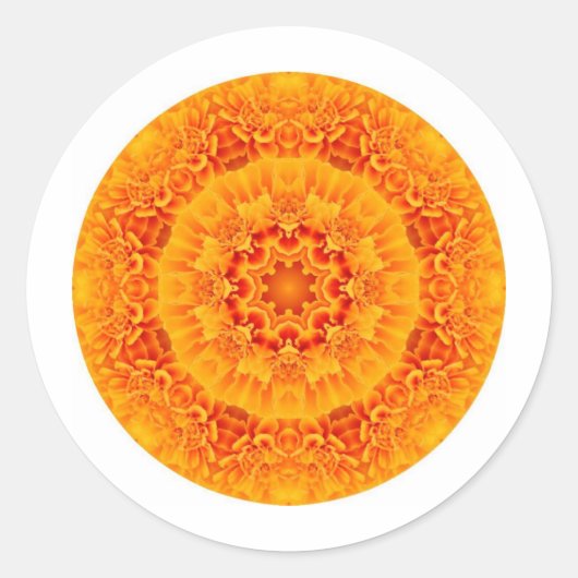 Sticker Rond Marigold Mandala (Devant)