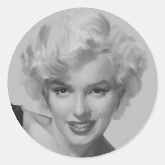Sticker Rond Marilyn le regard (Devant)