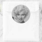 Sticker Rond Marilyn le regard (Sac)