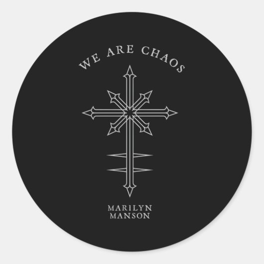 Sticker Rond Marilyn Son €"Chaos Cross (Devant)