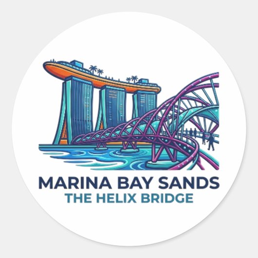STICKER ROND MARINA BAY SANDS (Devant)