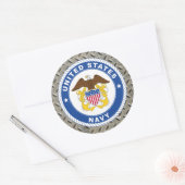 Sticker Rond Marine américaine | Officier Crest (Enveloppe)