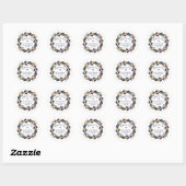 Sticker Rond Marine Blue Grey or couronne couronne couronne de  (Feuille)
