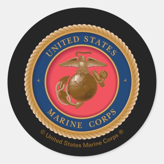 Sticker Rond Marine Corps Seal (Devant)