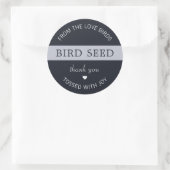 Sticker Rond Marine Dusty Blue Bird Graine Toss Wedding Faveurs (Sac)