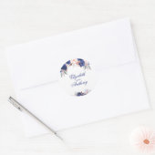 Sticker Rond Marine Floral Boho Chic Mariage (Enveloppe)