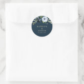 Sticker Rond marine florale et mariage or (Sac)