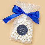 Sticker Rond Marine Funny Retire Mints Parti de retraite Favori<br><div class="desc">Un jeu amusant sur les mots fête faveur autocollant pour une fête de retraite, ce design est utilisé sur les bonbons emballés menthe. Le modèle de texte comprend le nom de l'invité d'honneur et les mots "Retire Mints". Une idée mignonne et ironique pour les faveurs amusantes de la fête lors...</div>