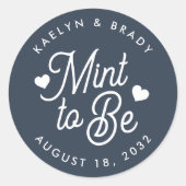 Sticker Rond Marine | Monnaie à être personnalisée mariage Fave (Devant)