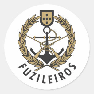 Sticker Rond Marines de la marine portugaise "Fuzileiros"