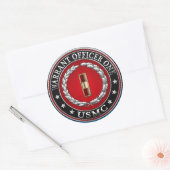 Sticker Rond Marines des États-Unis : Adjudant un (USMC WO-1) [ (Enveloppe)