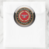 Sticker Rond Marines des États-Unis : Colonel (USMC Col) [3D] (Sac)