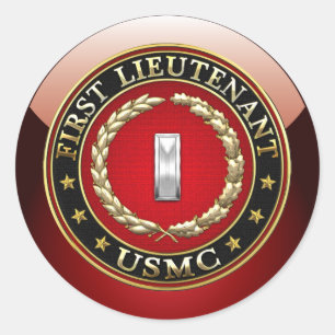 Sticker Rond Marines des États-Unis : Premier lieutenant (USMC 