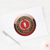 Sticker Rond Marines des États-Unis : Premier lieutenant (USMC  (Enveloppe)