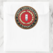 Sticker Rond Marines des États-Unis : Premier lieutenant (USMC  (Sac)