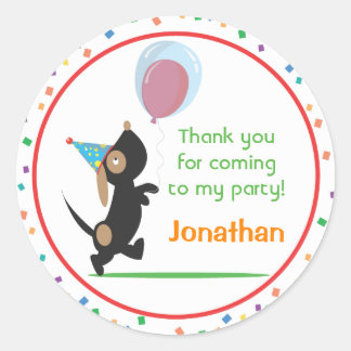 Sticker Rond Marionnette fête d'anniversaire - Favoriser Sticke