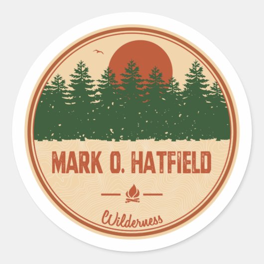 Sticker Rond Mark O. Hatfield Wilderness (Devant)