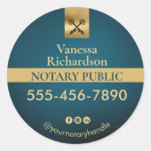 Sticker Rond Marketing noir et or professionnel (Devant)