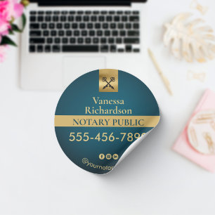 Sticker Rond Marketing noir et or professionnel