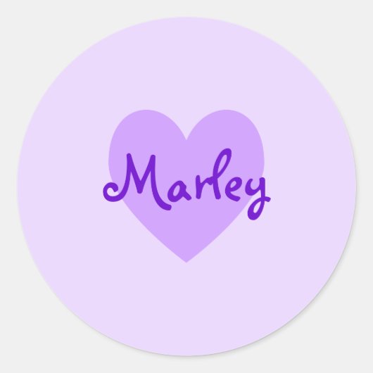 Sticker Rond Marley dans le violet (Devant)