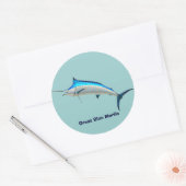 Sticker Rond Marlin bleu (Enveloppe)