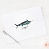 Sticker Rond Marlin bleu (Enveloppe)