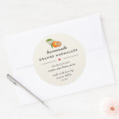 Sticker Rond Marmalade d'orange maison pot moderne (Enveloppe)