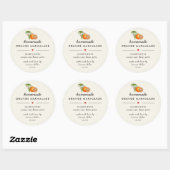 Sticker Rond Marmalade d'orange maison pot moderne (Feuille)