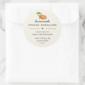 Sticker Rond Marmalade d'orange maison pot moderne (Sac)