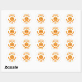Sticker Rond Marmalade orange artisanale (Feuille)