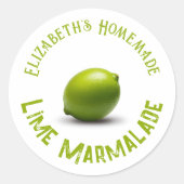 Sticker Rond Marmelade de citron vert (Devant)