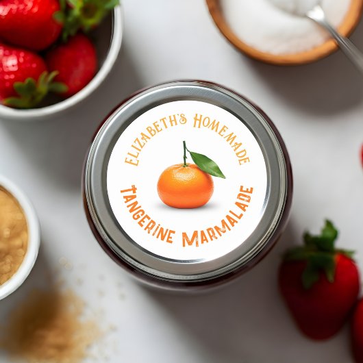Sticker Rond Marmelade de tangerine