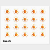 Sticker Rond Marmelade d'orange (Feuille)