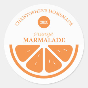 Sticker Rond Marmelade d'orange