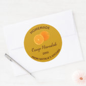 Sticker Rond Marmelade d'orange maison comestible et modifiable (Enveloppe)
