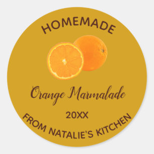 Sticker Rond Marmelade d'orange maison comestible et modifiable