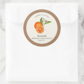 Sticker Rond Marmelade d'Orange papier Kraft rond Confiture (Sac)
