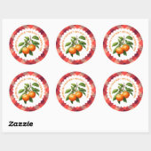 Sticker Rond Marmelade d'Orange Sunshine (Feuille)