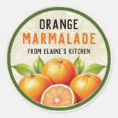 Sticker Rond Marmelade maison Orange - style vintage (Devant)