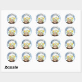 Sticker Rond Marmotte (Feuille)