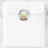 Sticker Rond Marmotte (Sac)